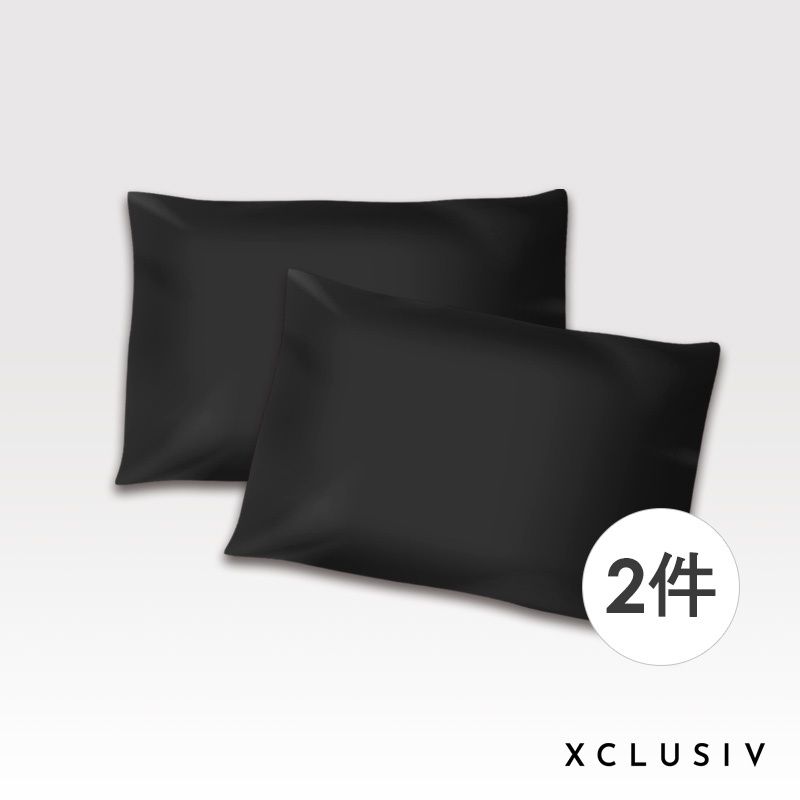 【XCLUSIV】全方位石墨烯遠紅外線能量助眠枕套(黑)二入組