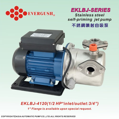 【新復發】九如牌 EKLBJ-4120  白鐵抽水機 無水斷電 公司貨 110V/220V通用 EKLBJ4120