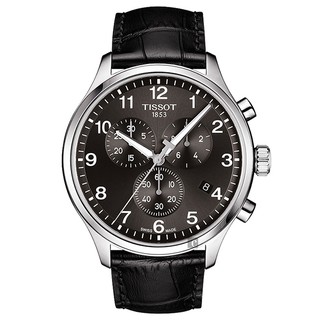 [TISSOT天梭]韻馳系列 Chrono XL計時手錶-灰x黑/45mm(9成9新)七折售