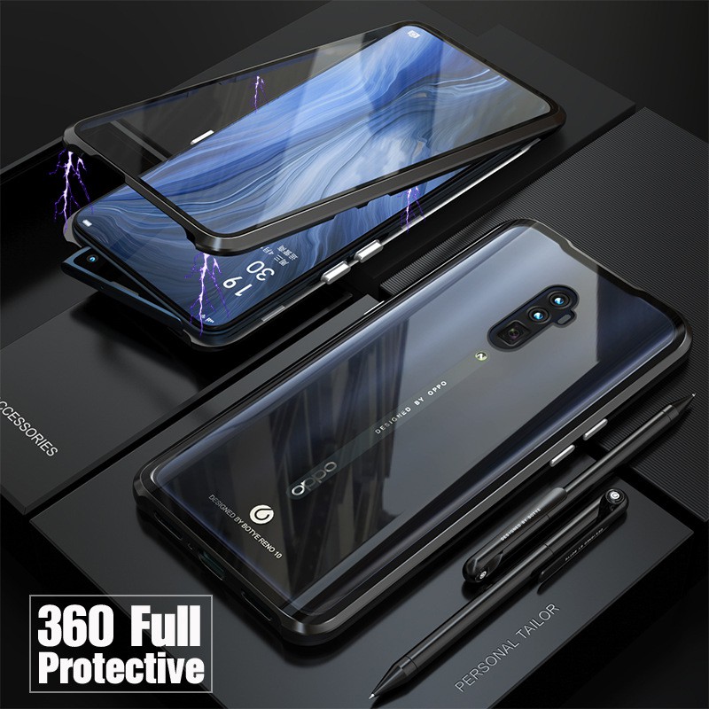 適用於 OPPO Realme 5 Pro X2 XT X X2Pro Realme5 5Pro 手機殼 360 磁鐵金