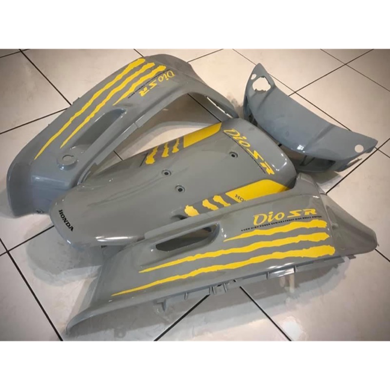 Honda Dio全新副廠碟煞淺水泥灰鬼爪黃麵線 蝦皮購物