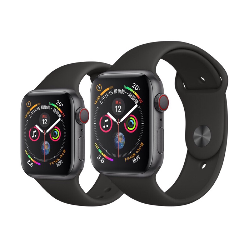 Apple Watch S4 /40MM/灰色鋁金屬 黑色錶帶 (GPS + 行動網路)