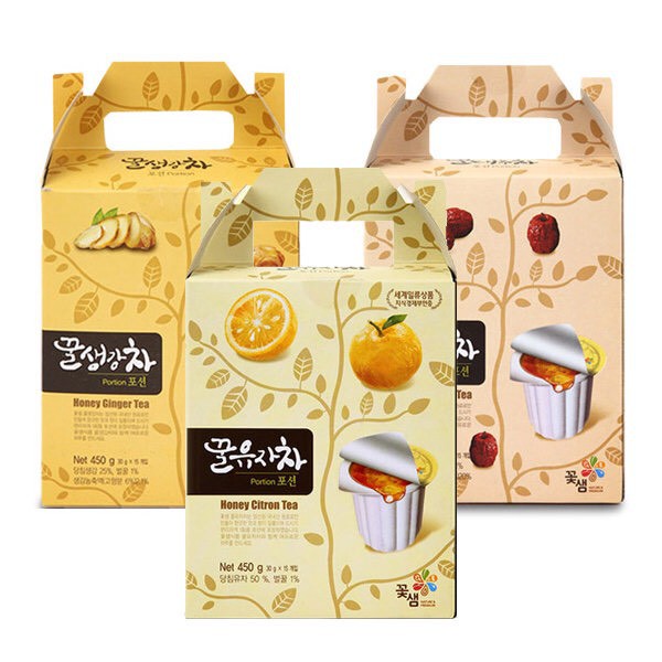 【花泉】 韓國 蜂蜜柚子茶/蜂蜜紅棗茶/蜂蜜薑茶 (隨身包) 【30公克*15入】