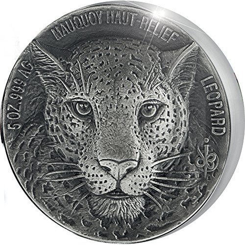 預購 - 2018象牙海岸-大五系列-豹-5盎司銀幣