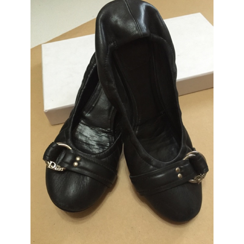 Dior 黑色扣環娃娃鞋