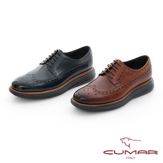 【CUMAR】商務菁英 極簡綁帶真皮紳士鞋