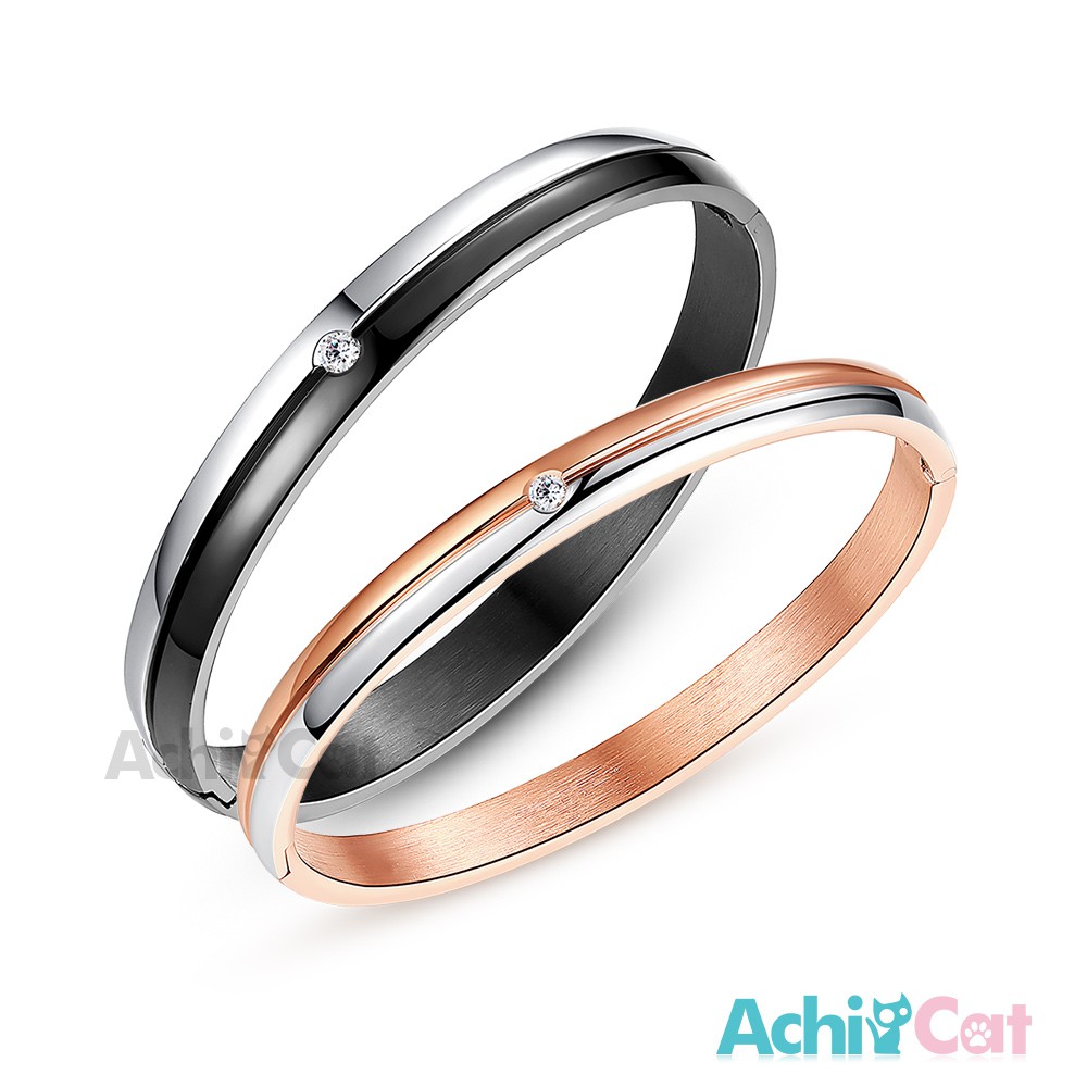 AchiCat．情侶手環．白鋼．情有獨鍾．單個價格．B5034