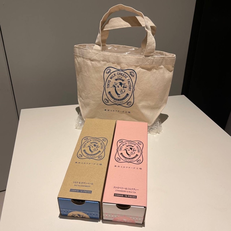 【現貨含提袋-2盒餅乾+包包】Tokyo Milk Cheese Factory涉谷限定組草莓奶茶夾心 東京牛奶起司工廠