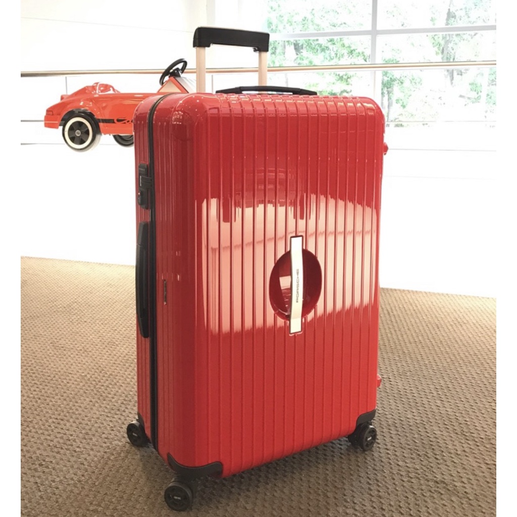 【原廠精品專賣】RIMOWA x PORSCHE 保時捷聯名超輕型四輪行李箱 XL+XXL【印度紅 India Red】