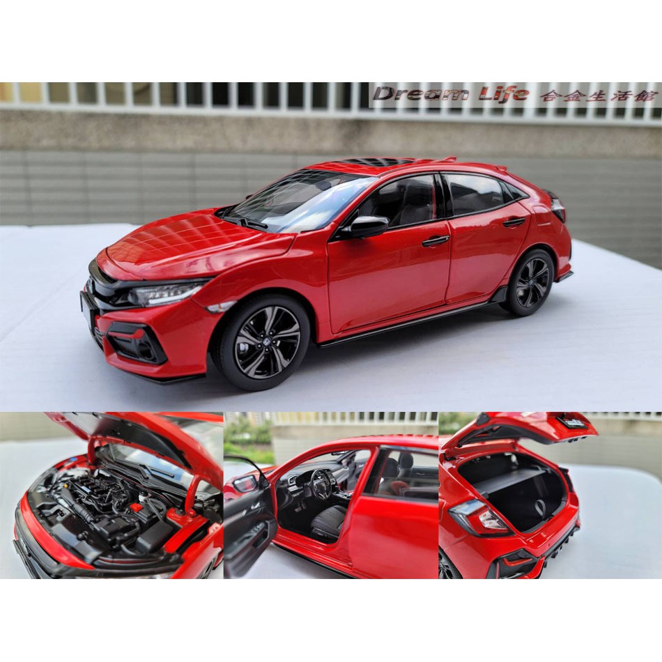 原廠精品 1 18 Honda Civic 十代10代本田 全新紅色 預購特惠價 蝦皮購物