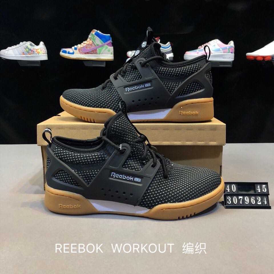 銳步reebok Workout 編織網面透氣休閑慢跑鞋40 45 蝦皮購物