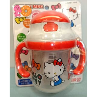 【❤miniHAKU 甲胖親子館❤】日本帶回。SKATER Hello kitty 雙耳 彈跳式 吸管 學習杯