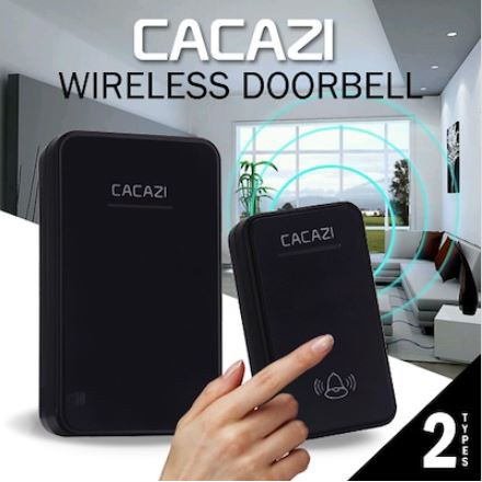 CACAZI Self-Powered Batteryless/Battery Version Wireless Doo