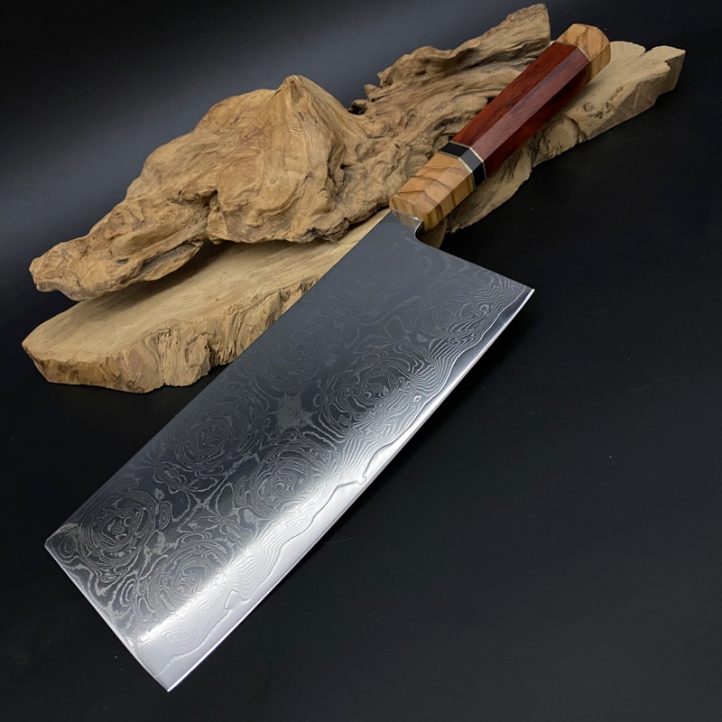 職匠 大馬士革玫瑰紋 中式菜刀「御廷」VG10鋼芯 不鏽！