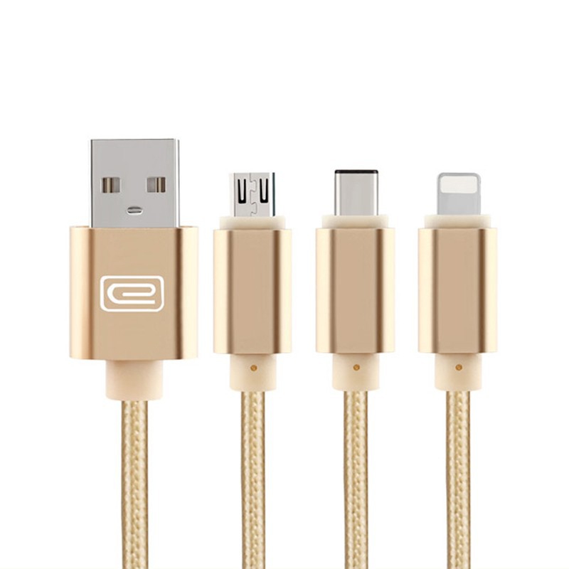 絲絨編織尼龍繩Type-C、Micro USB、蘋果lightning 8pin3合1充電線 居家辦公 現貨 廠商直送