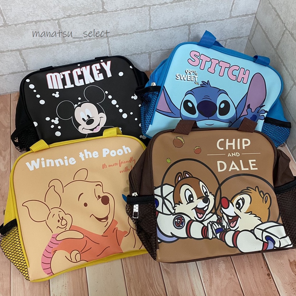 Disney 迪士尼 米奇 史迪奇 維尼 奇奇蒂蒂 手提便當袋 手提袋 萬用手提袋 便當袋 野餐袋