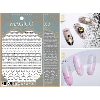 【跑單品拋售💢】Magico美甲極薄寫真背膠貼紙 蕾絲項鍊 89