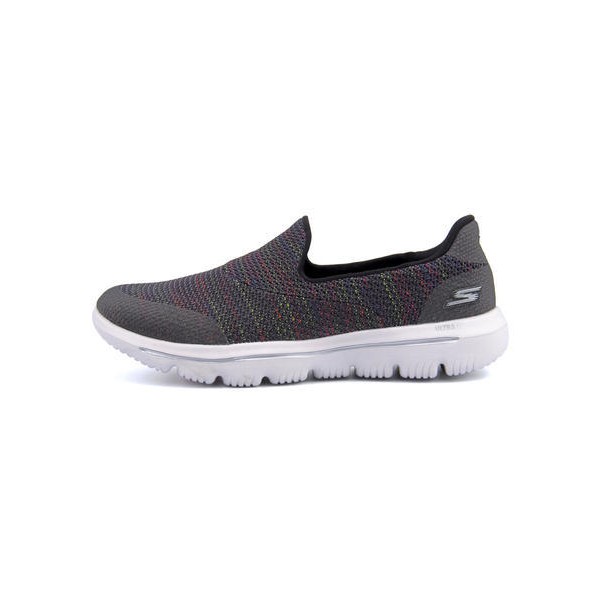 SKECHERS GO WALK EVOLUTION ULTRA GRADDEN女款灰色休閒鞋-NO.15758BKMT