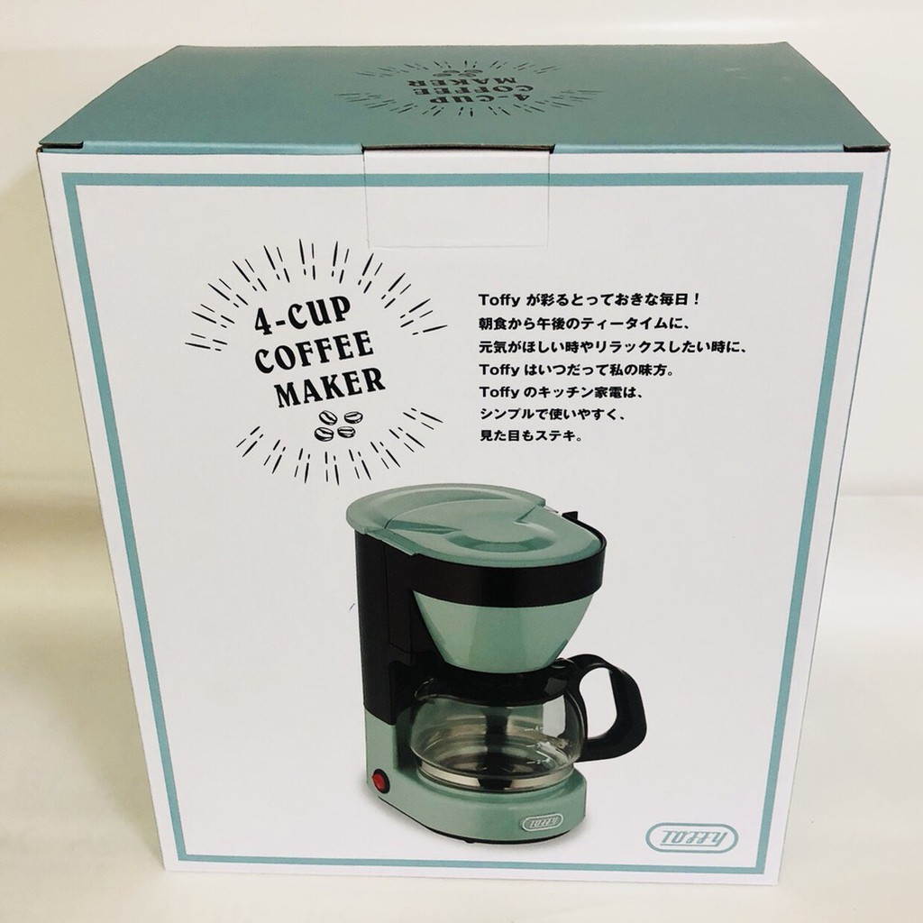 【日本Toffy】 復古四杯美式咖啡機K-CM1 馬卡龍粉/馬卡龍綠  (公司貨)