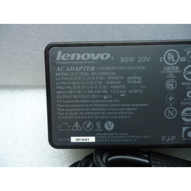 聯想 LENOVO Z510 20287 20V 4.5A 90W 變壓器 方頭帶針 20V 45W  20V 65W