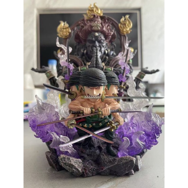 尚可預購高配雕像版 Ssr海賊王金屬製九刀流鬼氣阿修羅索隆wcf比例修改版優化版非g5 G 5 航海王鬼島 蝦皮購物