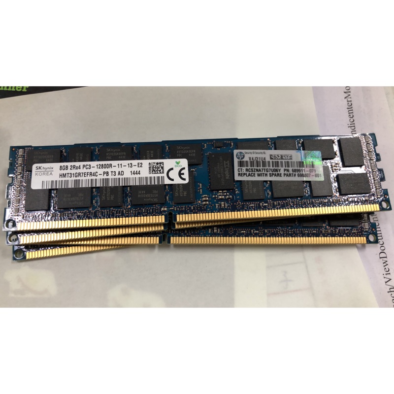 HP原廠 Hynix Server RAM 8G 8GB DDR3-1600 RDIMM ECC