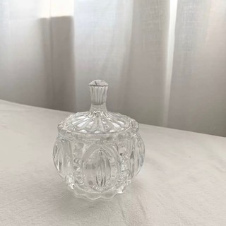 ins復古玻璃糖果罐 擺飾玻璃罐 首飾盒 古典