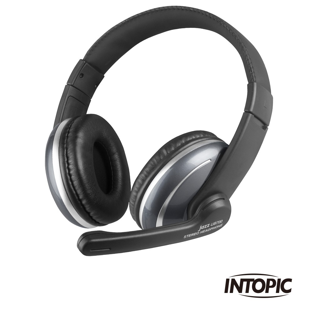 INTOPIC USB頭戴式耳機麥克風(UB700) 防疫 居家辦公 遠距教學 視訊會議 直播 現貨 廠商直送