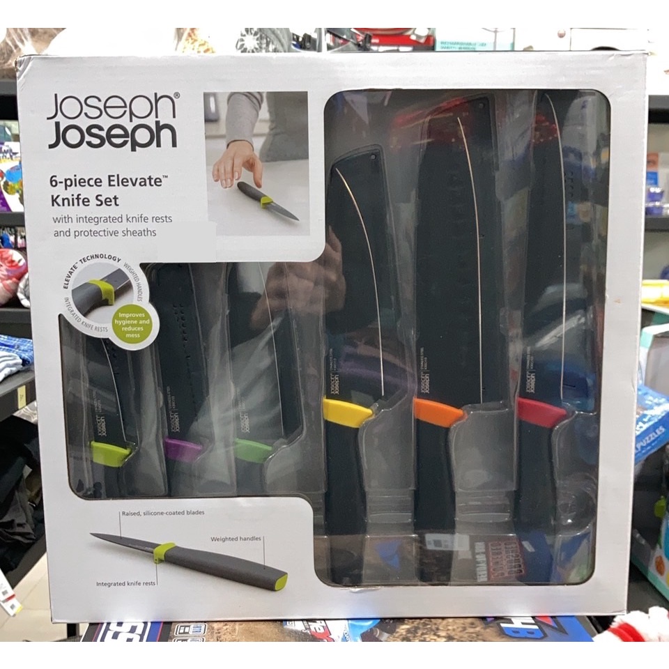 JOSEPH JOSEPH 不沾桌刀具6件組 附刀套 刀具