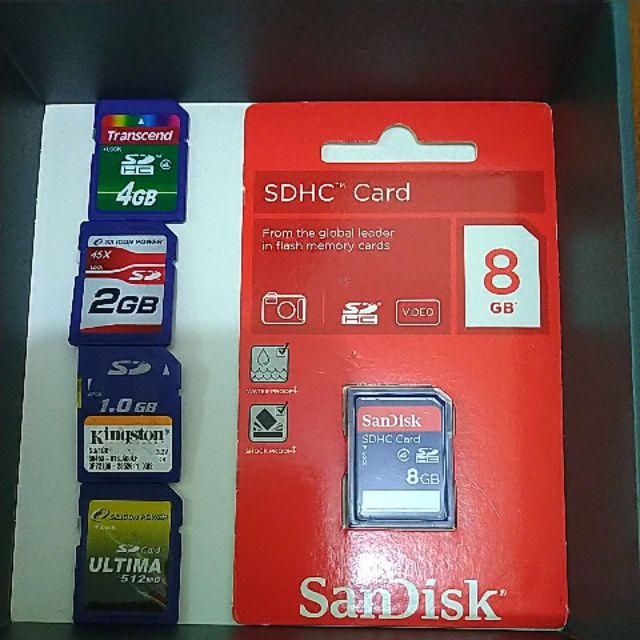 SD 記憶卡(二手) 512mb/1G/2G/4G/8G