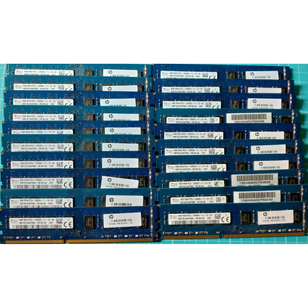 【桌上型DDR3記憶體】海力士4G 2RX8 PC3-12800U / 1600 / 雙面