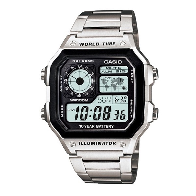 【CASIO】卡西歐不鏽鋼運動錶AE-1200WHD-1A AE-1200WHD