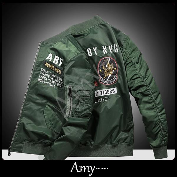 加棉 風衣款 經典版飛行外套秋季防風外套冬季加厚保暖飛行夾克原宿風港風棒球服外套男軍裝ma 1機車外套御寒棉衣 蝦皮購物