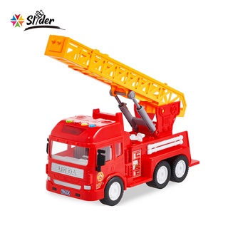 【Slider 滑來滑趣】 聲光磨輪工程車(消防雲梯車) /磨輪車｜台灣現貨｜品牌旗艦店｜商檢合格