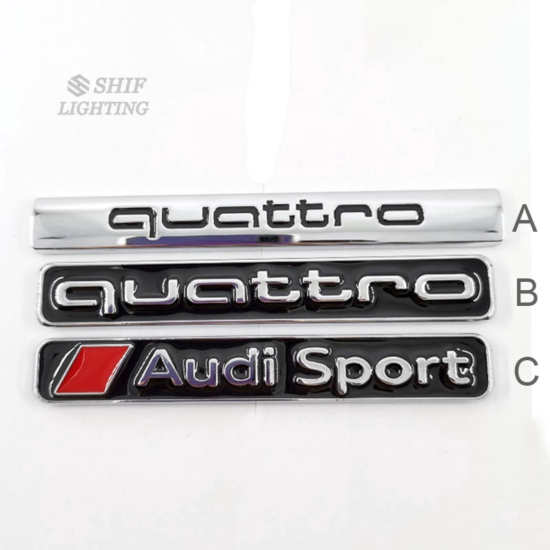 1 x 三維金屬 Quattro 奧迪運動標誌汽車汽車裝飾徽章徽章貼紙貼花替換奧迪