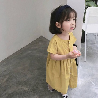 2022春季韓版洋裝中兒童甜美ins兒童女孩寶寶田園短裙可愛