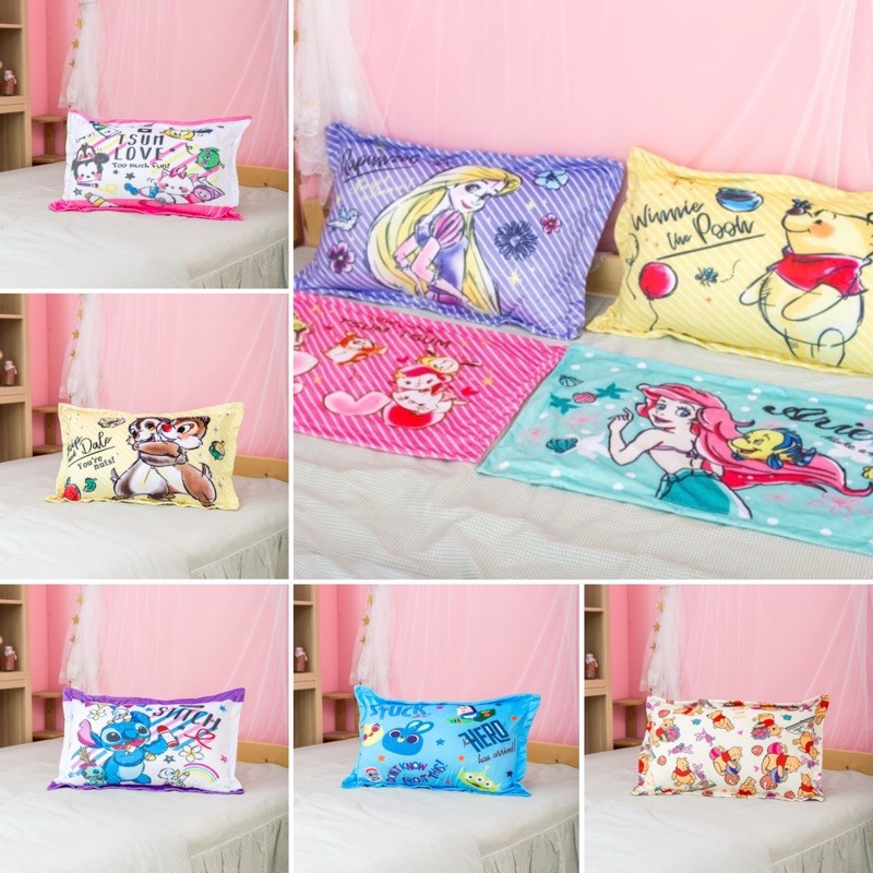 枕套 卡通枕頭套 迪士尼 美人魚 維尼 奇奇蒂蒂 史迪奇 枕頭套 卡通 卡通寢具
