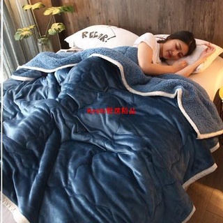 熱賣 現貨 毛毯 加厚三層法蘭絨毯子 羊羔絨蓋毯 加厚冬季用珊瑚絨毯子加厚保暖法蘭絨午睡小毯子雙人毛毯雙人加大蓋子--K