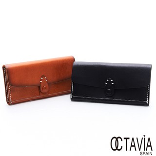 OCTAVIA 8 真皮 - 錢盒子 西班牙手縫硬式牛皮單釦長夾