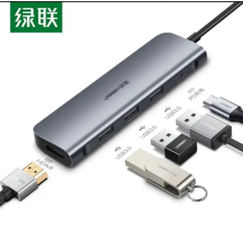 綠聯 拓展塢 USB Hub Type C轉 HDMI PD 100W充電 筆電 平板 手機 Switch iPad