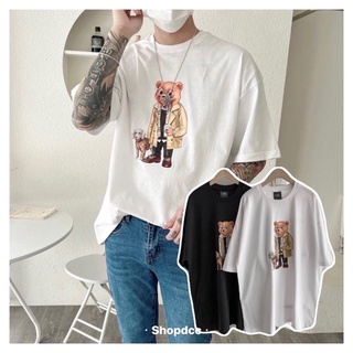 【Shopdcc】 🇰🇷韓國泰迪熊🐻遛狗短Tee2.0 印花 短袖 上衣 街頭 小熊 熊熊 印花 男女不拘 情侶 潮流