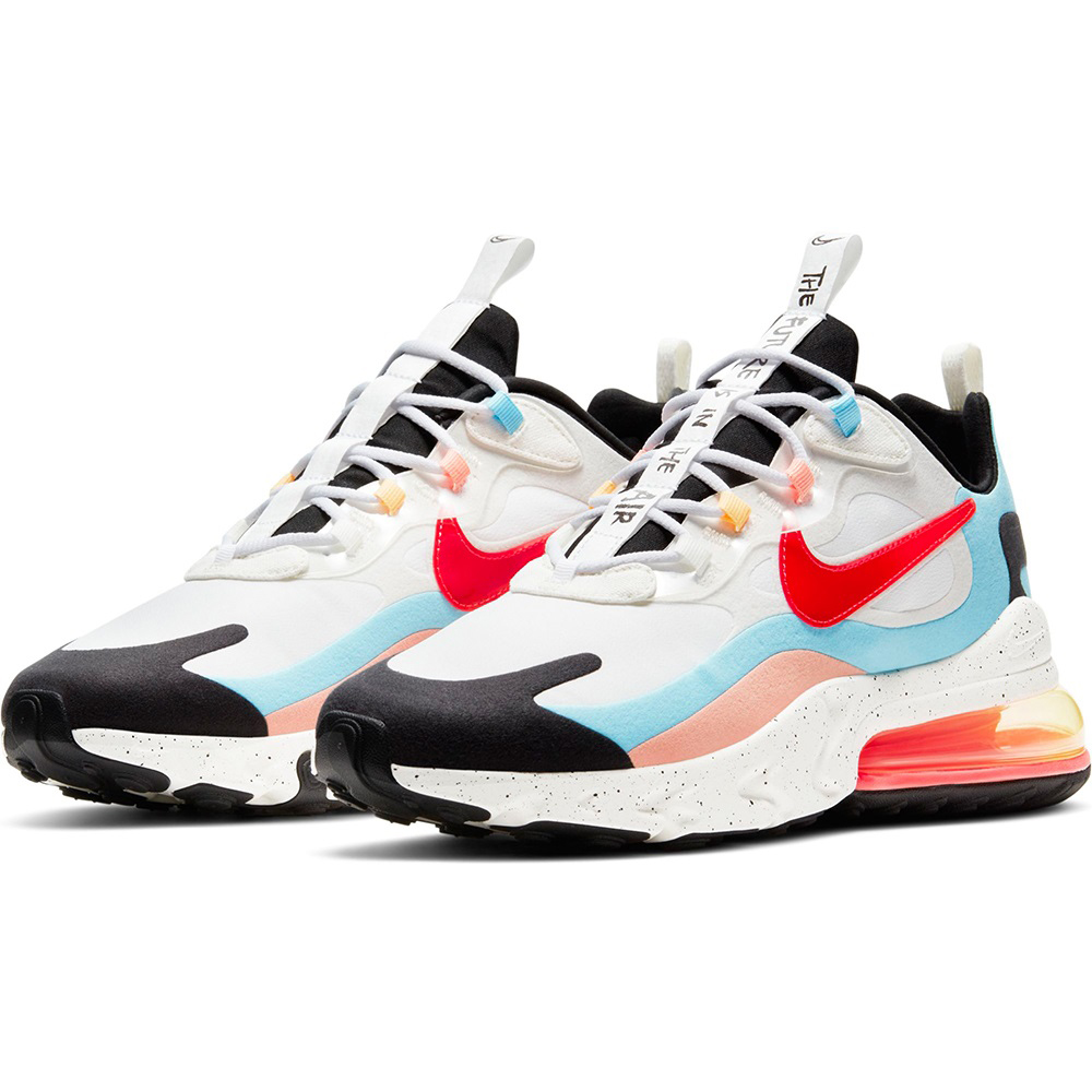 NIKE 耐吉2103男鞋 運動鞋 氣墊 健身 潑墨 AIR MAX 270 REACT 橘藍 DD8498161