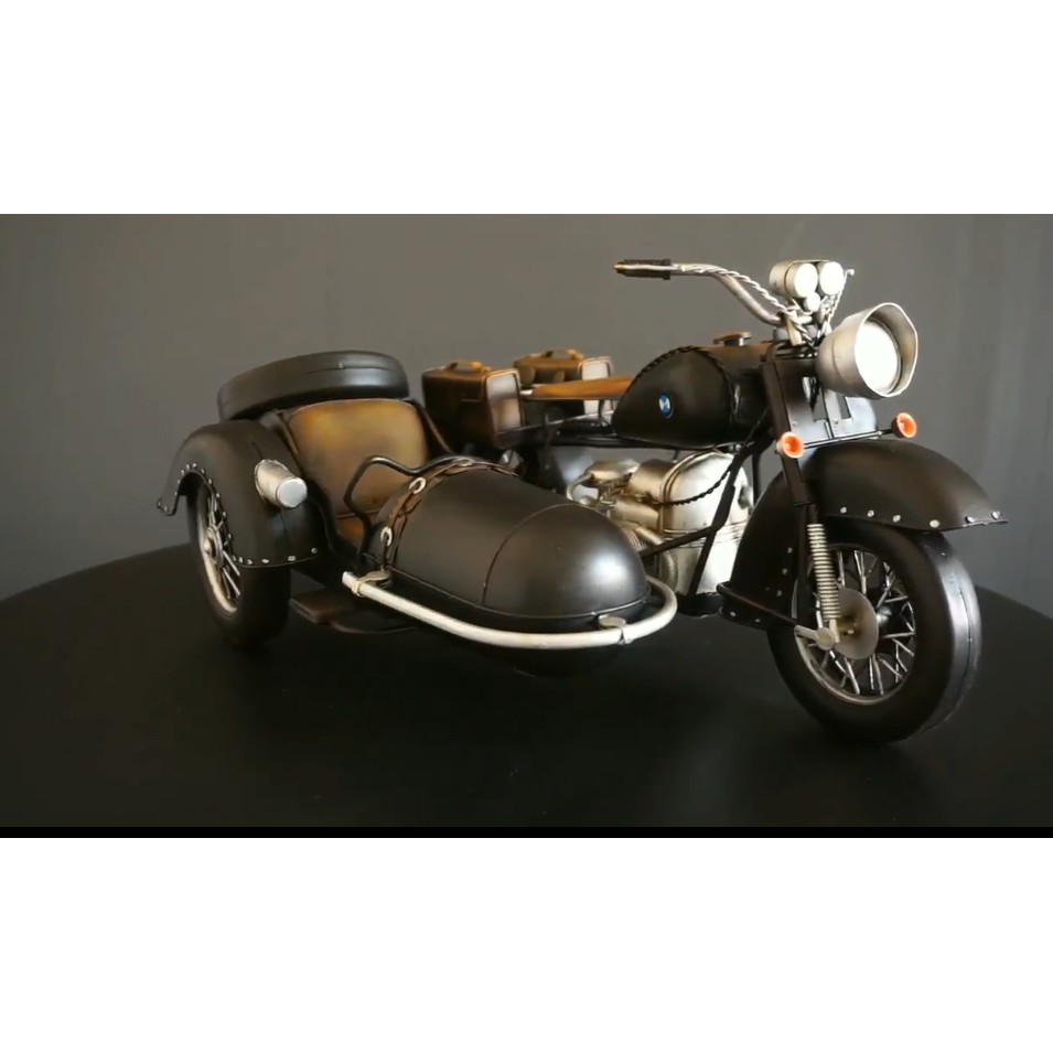 【 pedinanax佩迪奶奶】復古 二戰 德國 寶馬 R71 軍用 摩托車 機車 模型