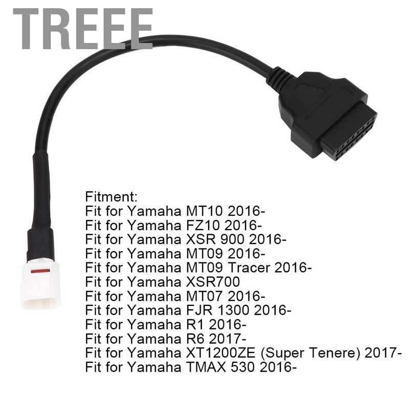 現貨 4針連接到obd2故障代碼讀取器摩托車掃描儀診斷電纜 適用於yamaha 蝦皮購物