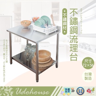 【🙋‍♀️選我▸有貨快出 不鏽鋼流理台 [平台/長72cm]】工作台 料理台 廚房層架 置物架