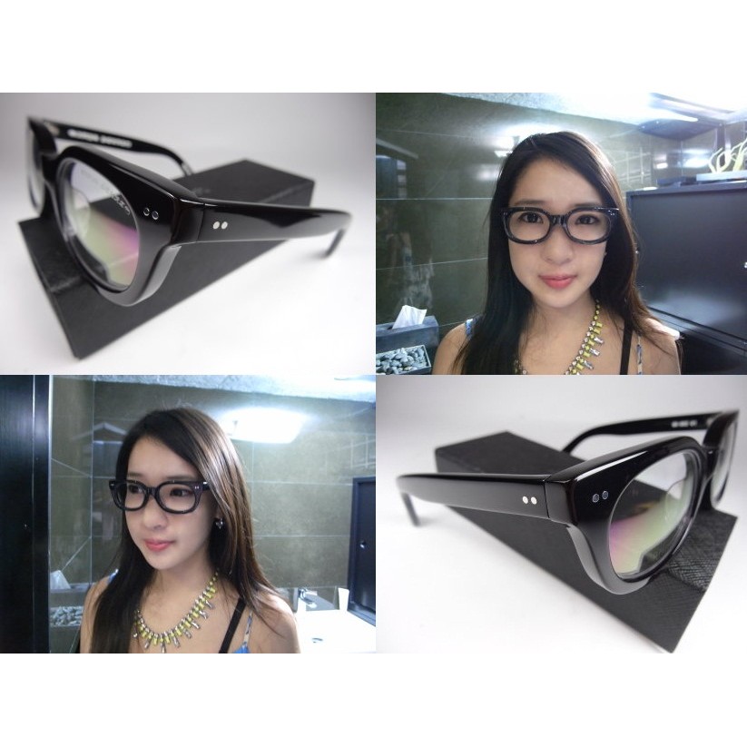 信義計劃眼鏡銀座之心ginza Hearts Gh 002 日本製鉚釘橢圓復古框黑框膠框eyeglasses 蝦皮購物