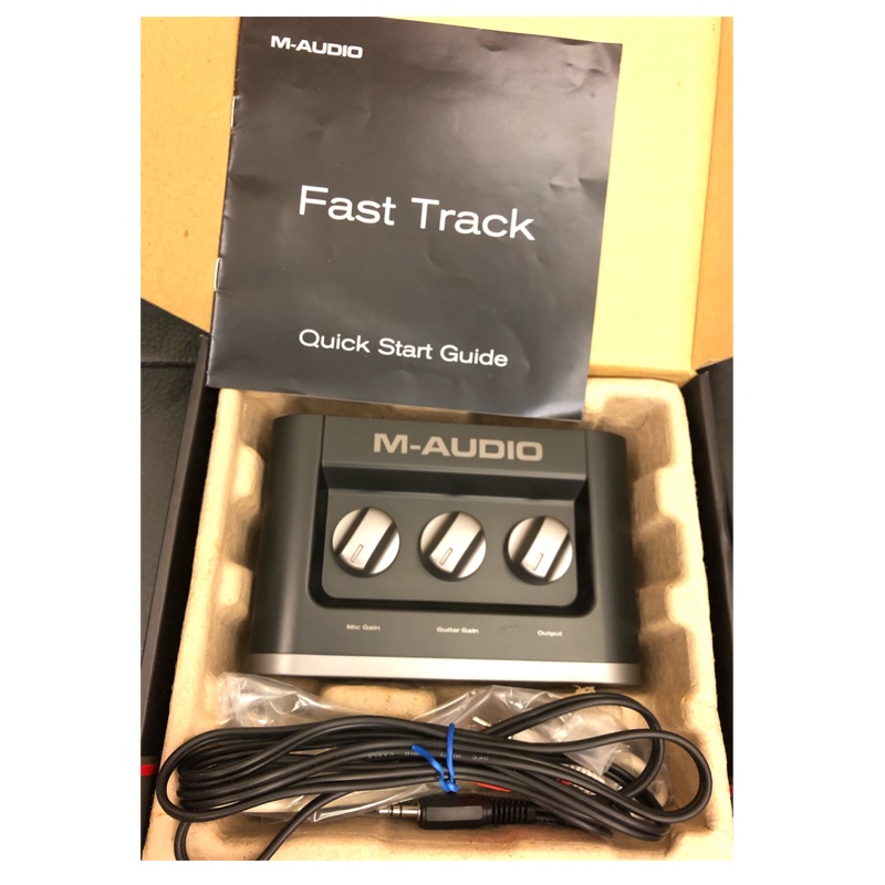 錄音卡 M-AUDIO Fast Track 錄音卡介面（附48v 幻象電源）二手品（免運）
