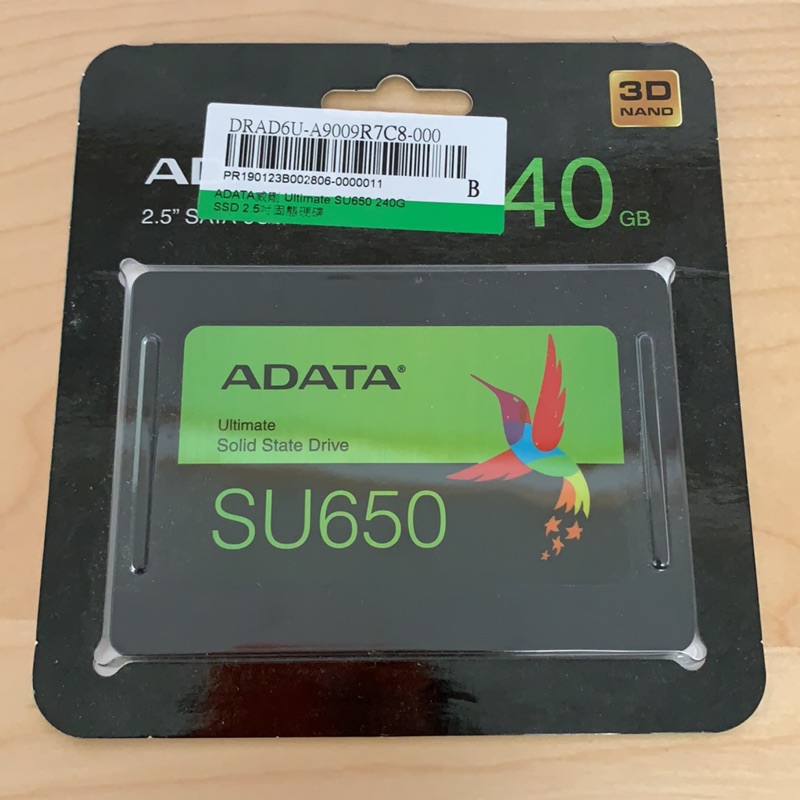 威剛 SU650 240G 2.5吋 SSD 全新未拆