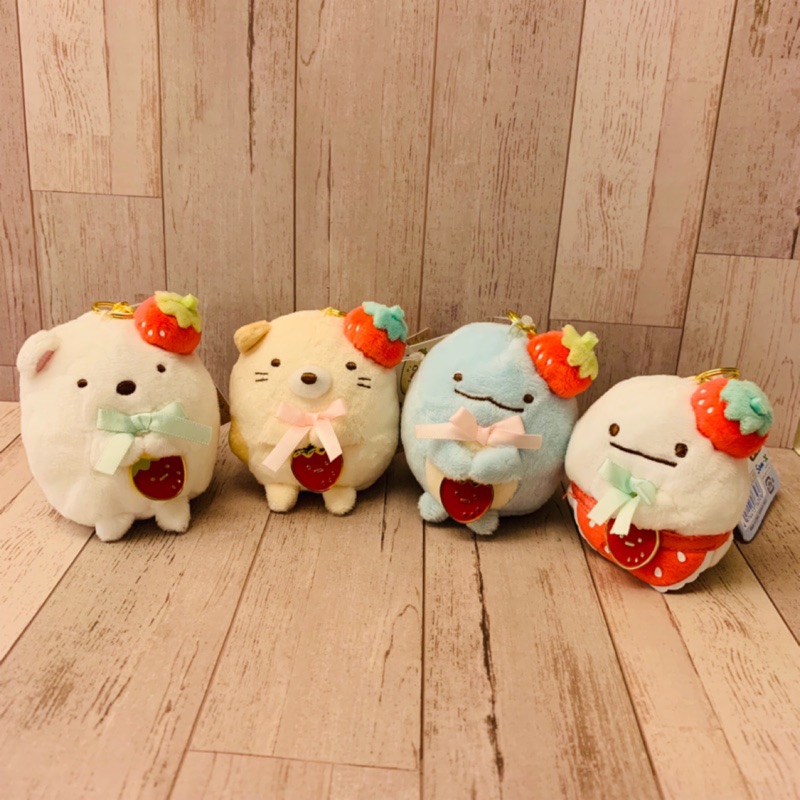 （日本代購雜貨）角落生物 草莓系列 喫茶 娃娃 吊飾 蜥蜴 貓咪 幽靈 白熊