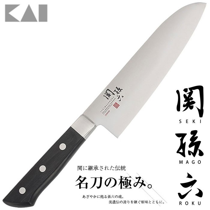【貝印KAI】關孫六 165mm日式廚刀/菜刀 3000ST 三德刀 (AB-5230) 日本製